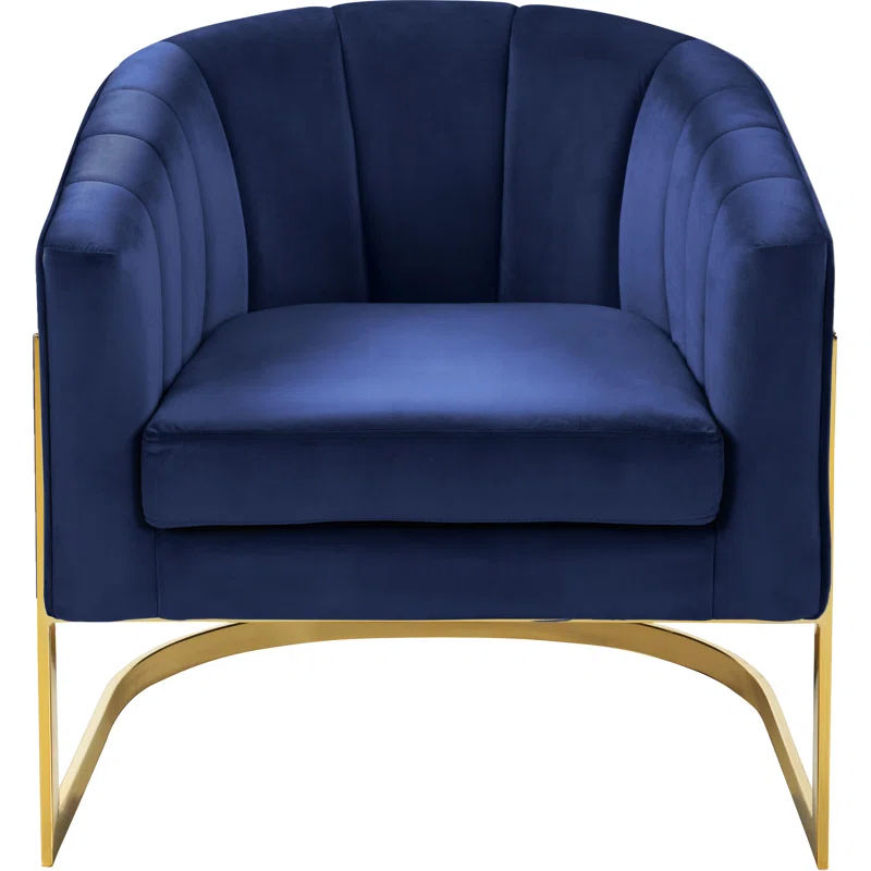 Barnicle Velvet Barrel Chair thumbnail 2