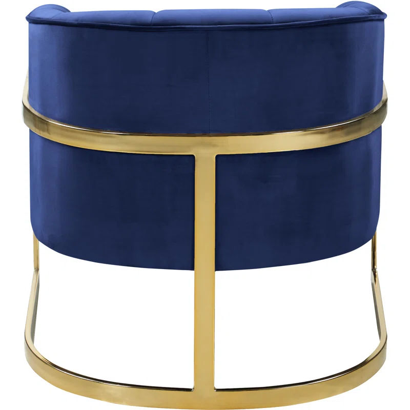 Barnicle Velvet Barrel Chair thumbnail 3