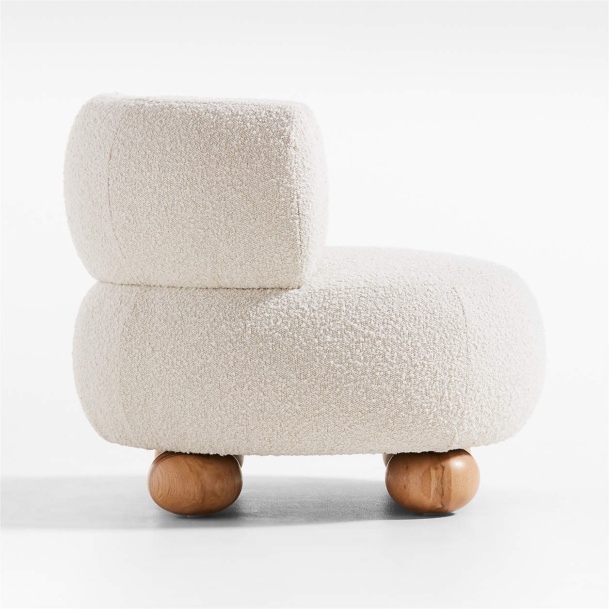 Oki Ivory Boucle Kids Lounge Chair thumbnail 4