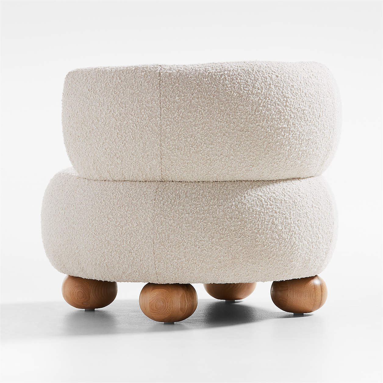 Oki Ivory Boucle Kids Lounge Chair thumbnail 5