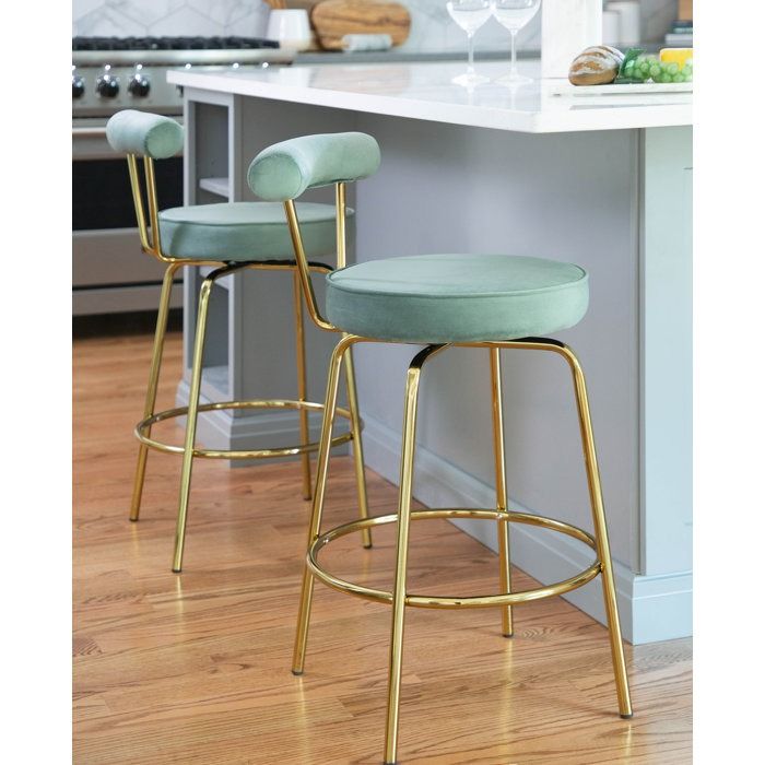 Kayson Swivel Upholstered Counter Stool thumbnail 2