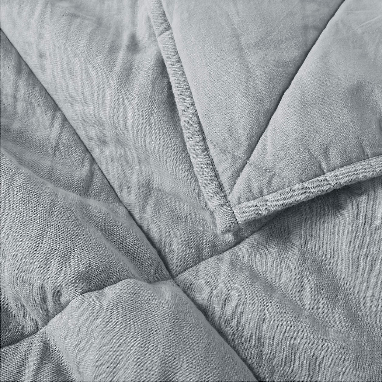 Supersoft Kids Mist Blue Gauze Cotton Quilt-Twin thumbnail 3