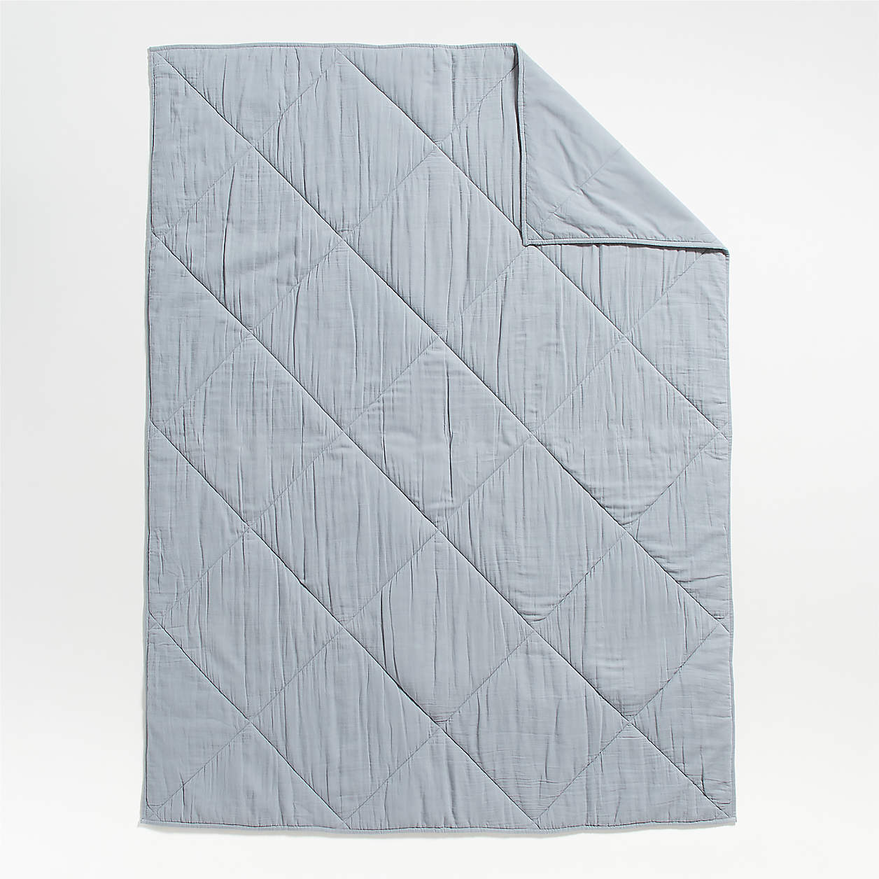 Supersoft Kids Mist Blue Gauze Cotton Quilt-Twin thumbnail 5