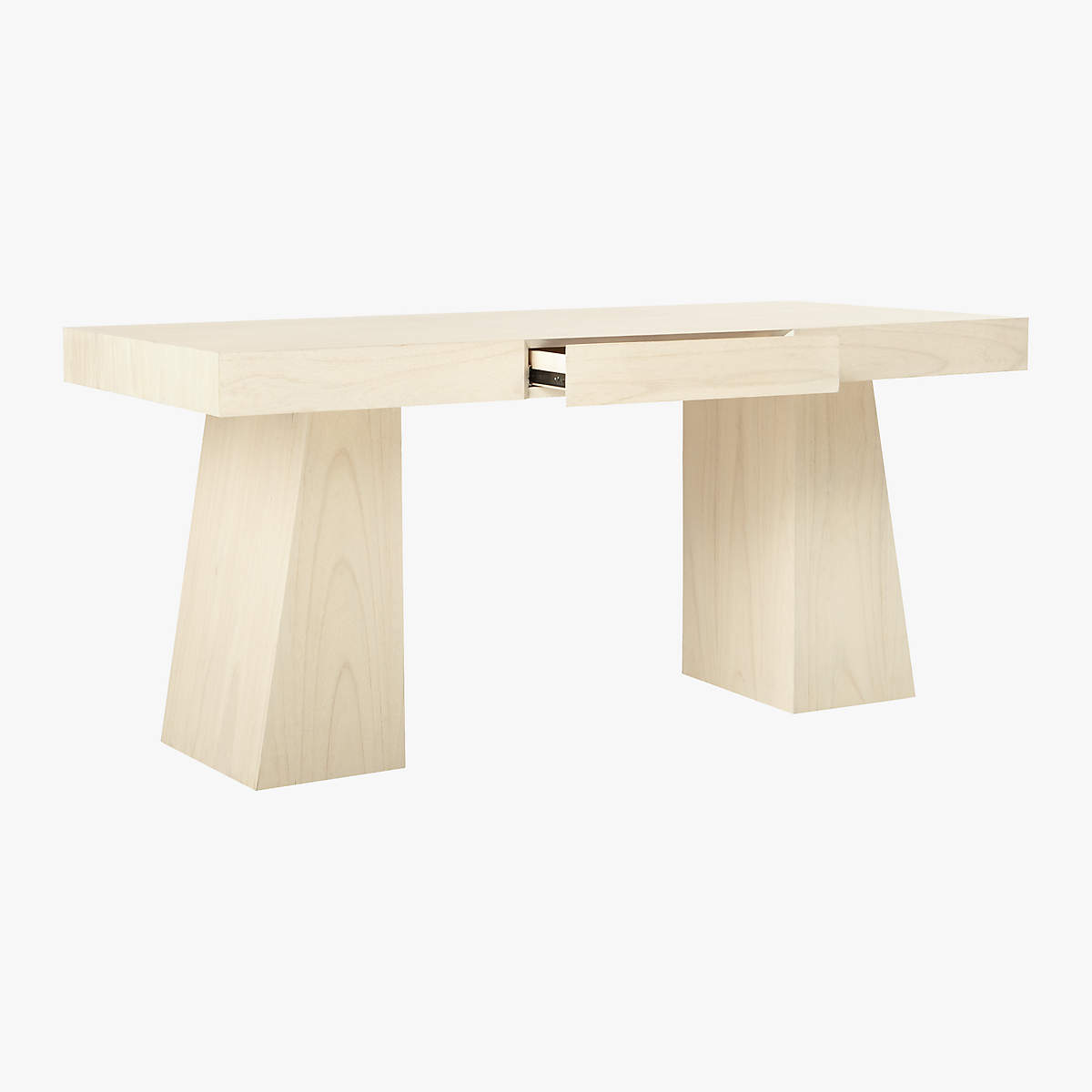Ridge Bleached Oak Desk with Drawer thumbnail 3