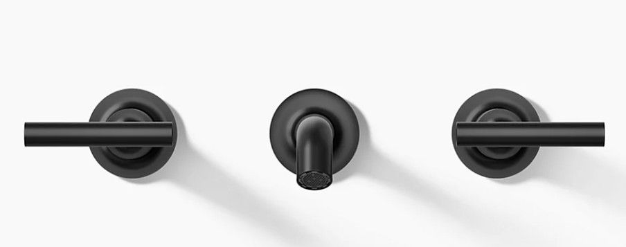 Purist Wall mount bathroom sink faucet trim with Lever handles thumbnail 3