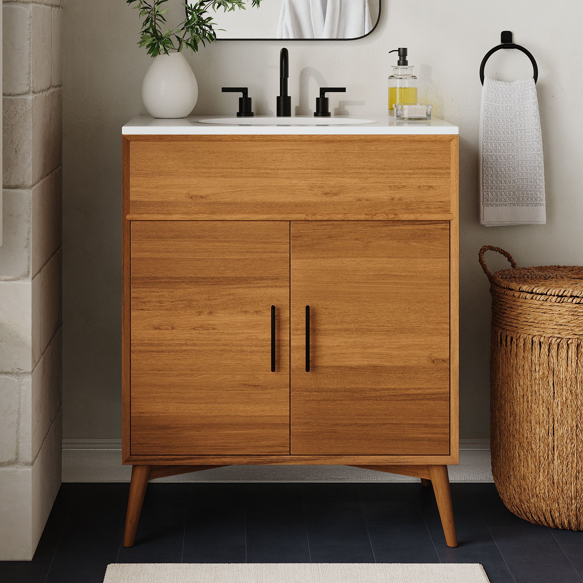 Mid Century Single Bathroom Vanity thumbnail 3