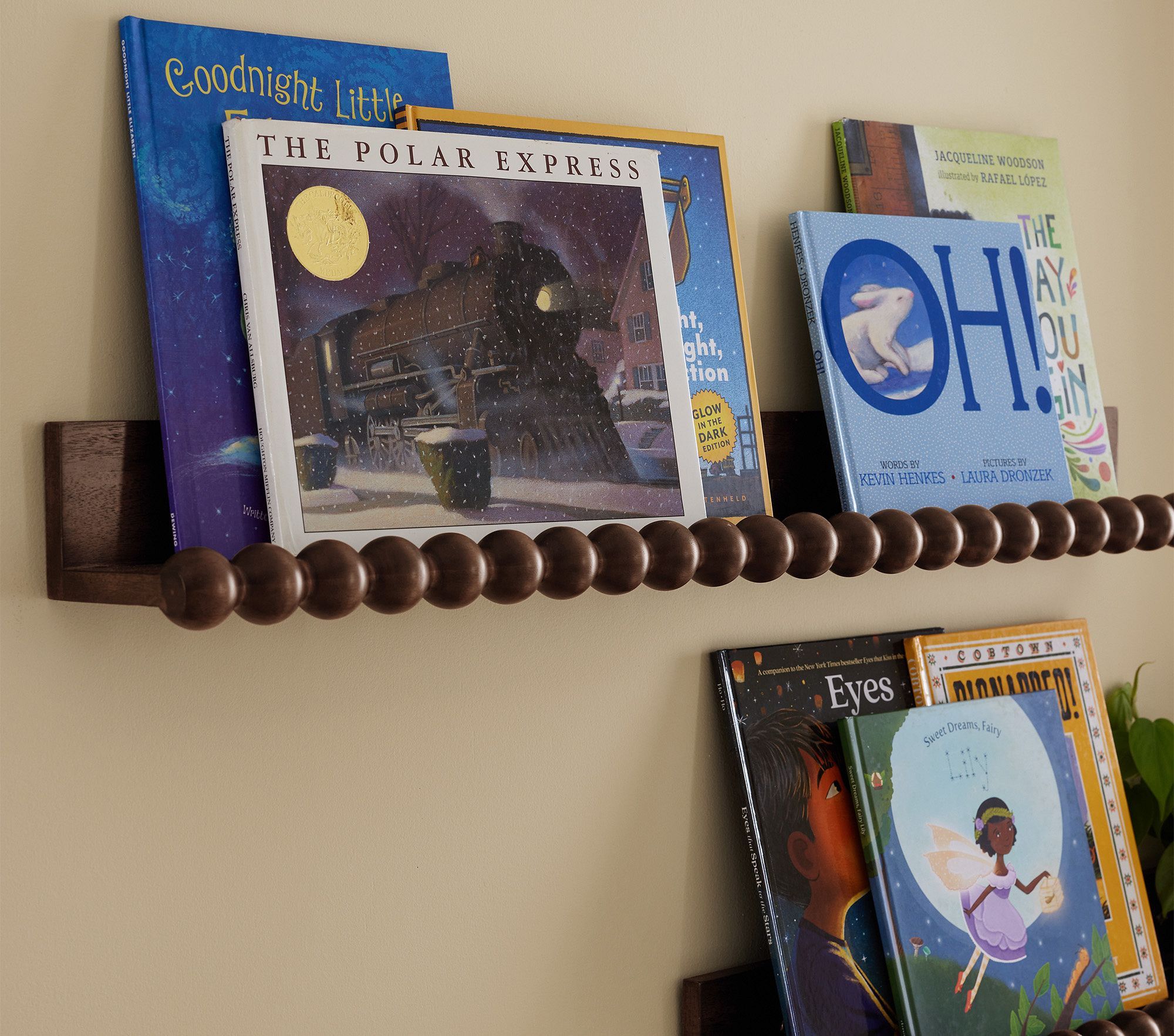 Chris Loves Julia Turned Wood Book Ledge (36") thumbnail 2