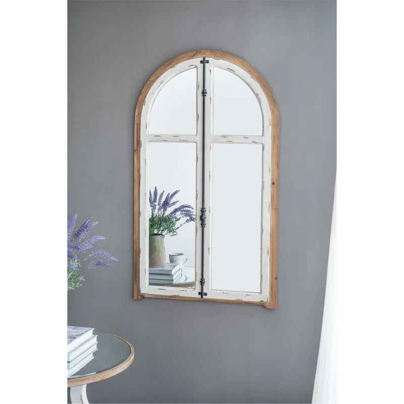 Arch Wood Wall Mirror-27.5"x48" thumbnail 3