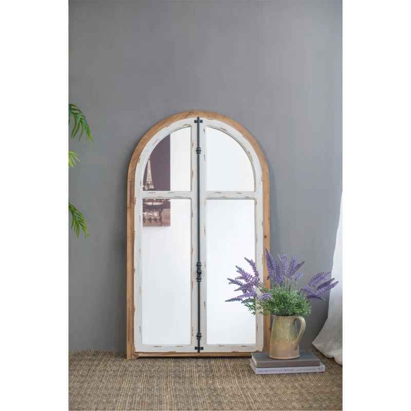 Arch Wood Wall Mirror-27.5"x48" thumbnail 4