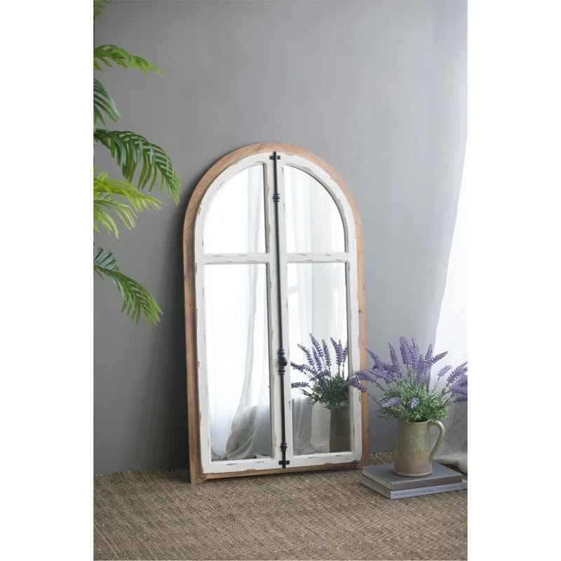 Arch Wood Wall Mirror-27.5"x48" thumbnail 5