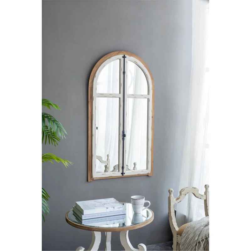 Arch Wood Wall Mirror-27.5"x48" thumbnail 6