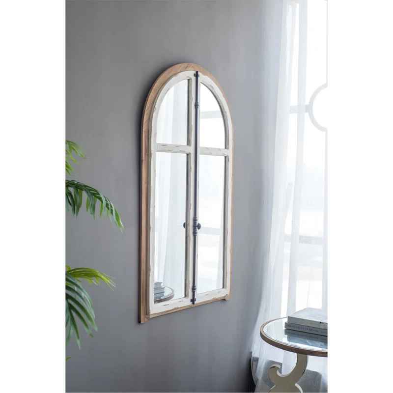 Arch Wood Wall Mirror-27.5"x48" thumbnail 7