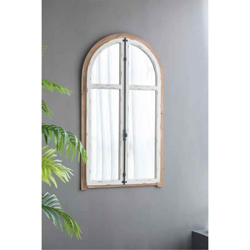 Arch Wood Wall Mirror-27.5"x48" thumbnail 8