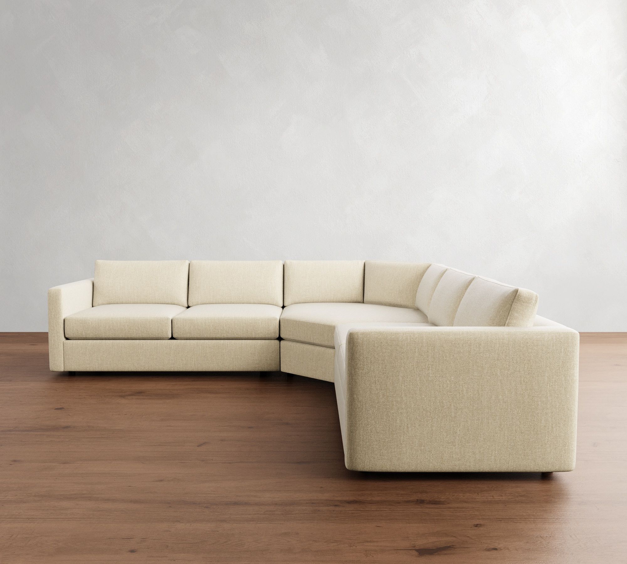 Carmel Slim Arm 3 Piece L Shaped Wedge Sectional thumbnail 2