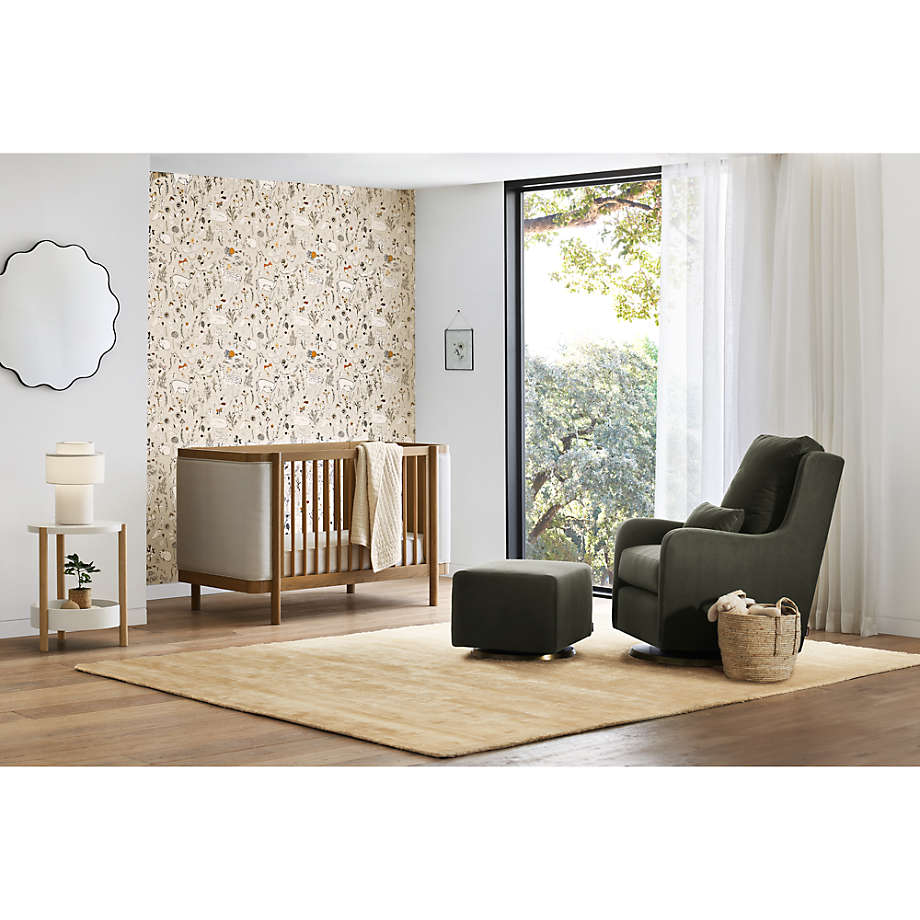 Milo Green Nursery Gliding Ottoman thumbnail 2