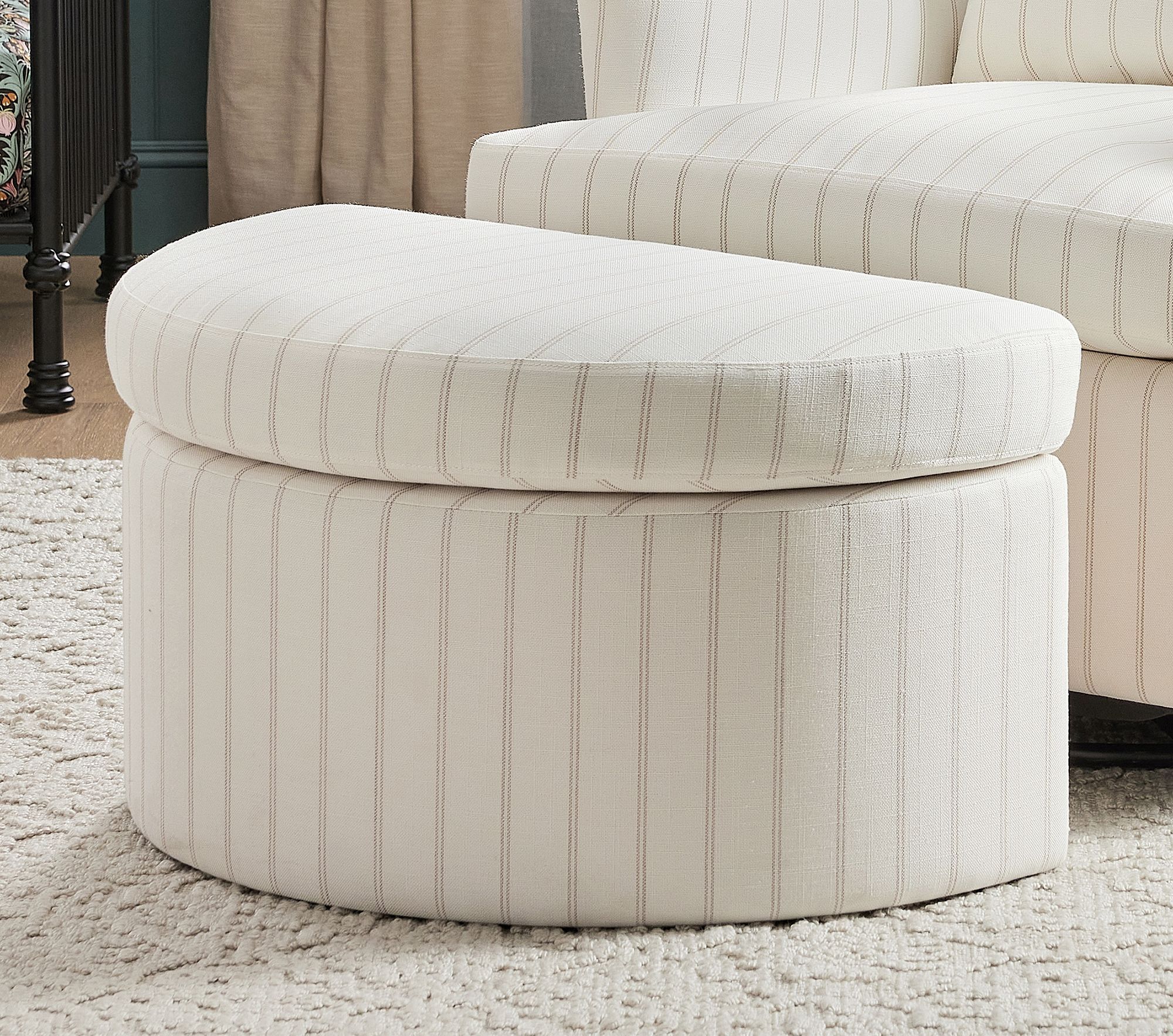 Chris Loves Julia Upholstered Ottoman thumbnail 2