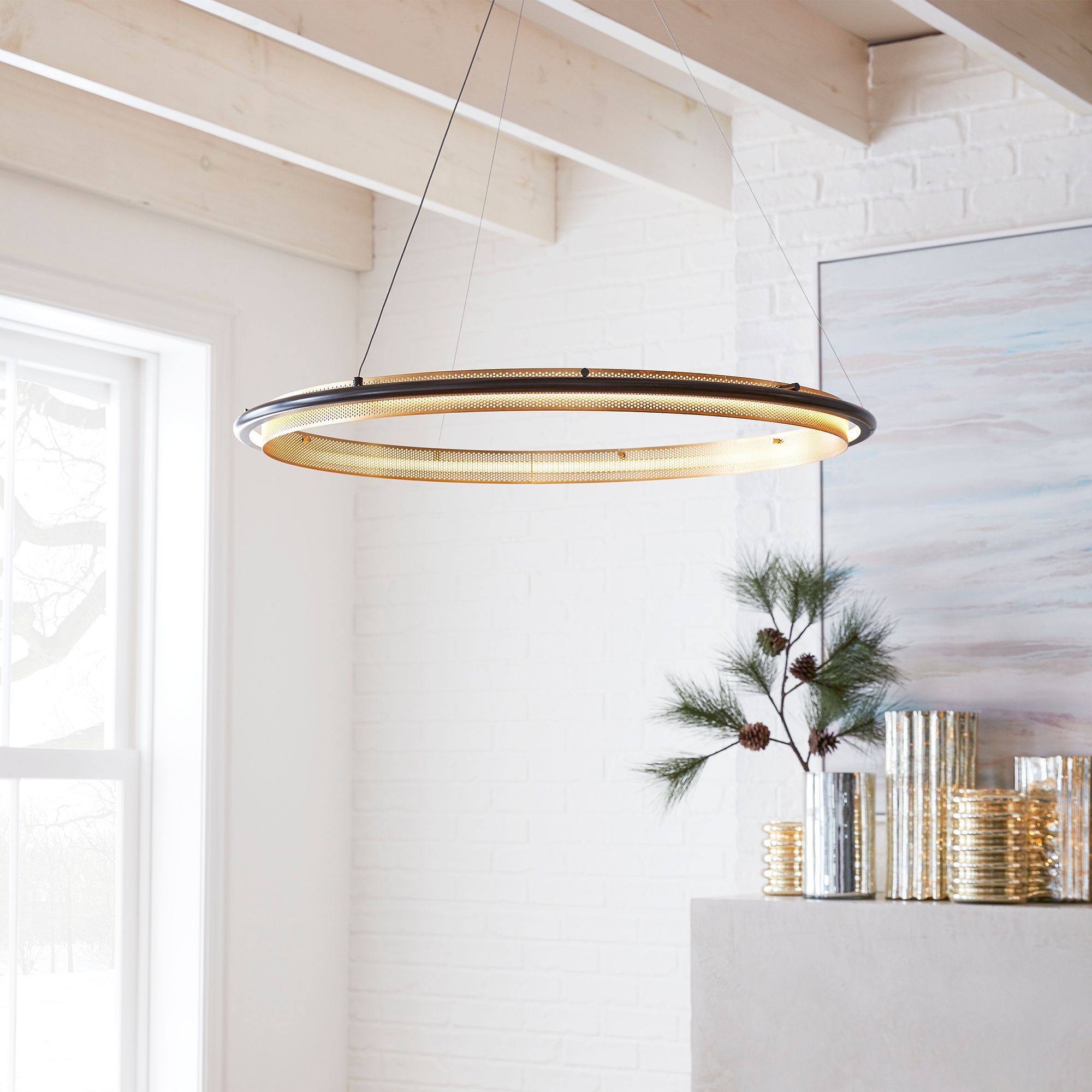 Perforated Single LED Chandelier thumbnail 3