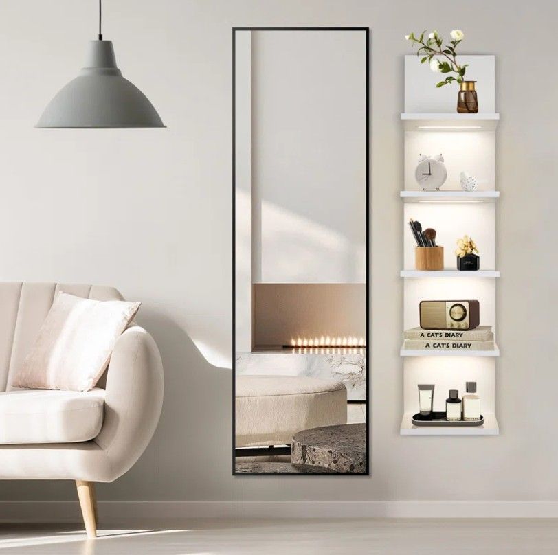 Deangelos 5 Tier Floating Shelf with LED Light thumbnail 3