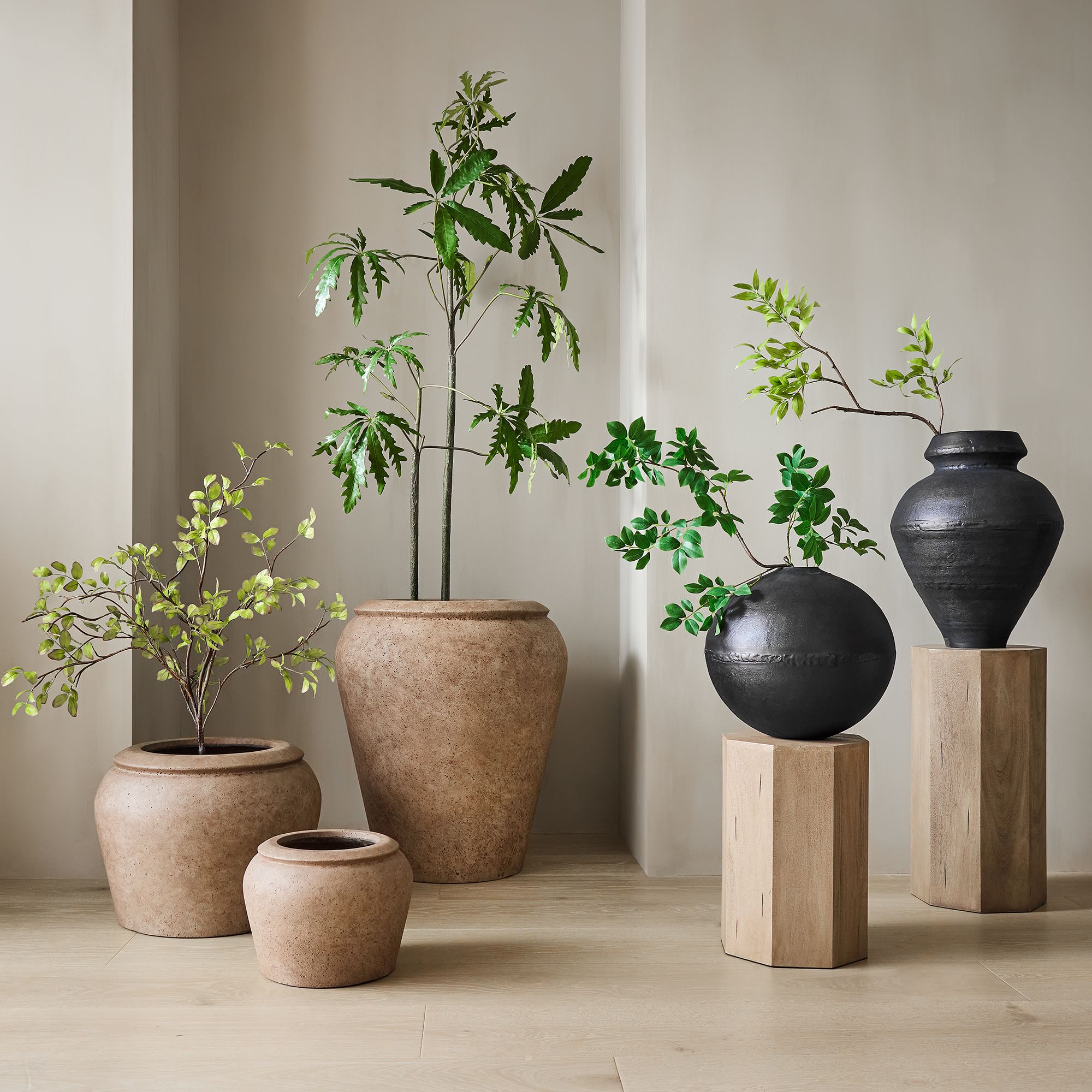 Natural Rustic Wood Plant Stands thumbnail 2
