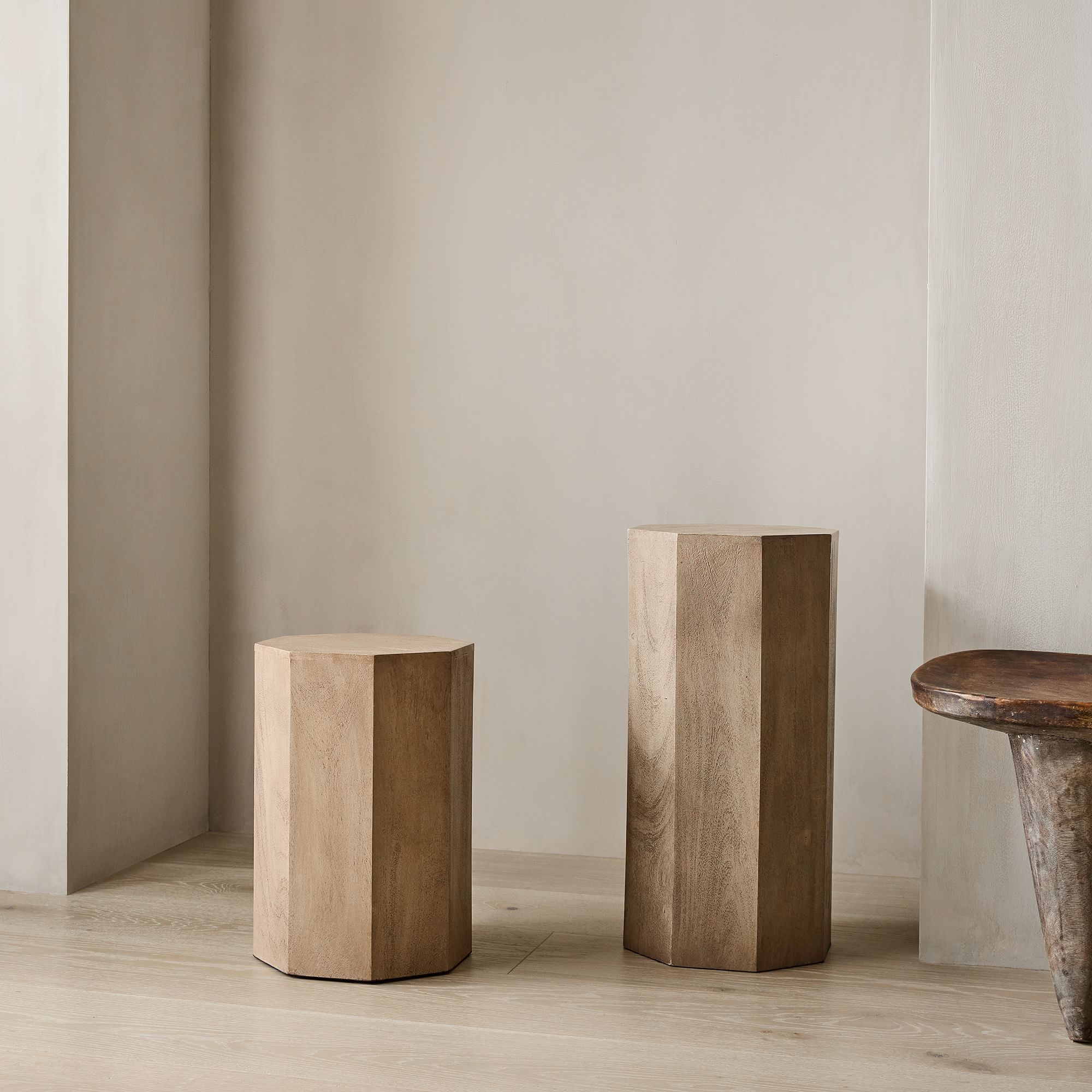 Natural Rustic Wood Plant Stands thumbnail 4