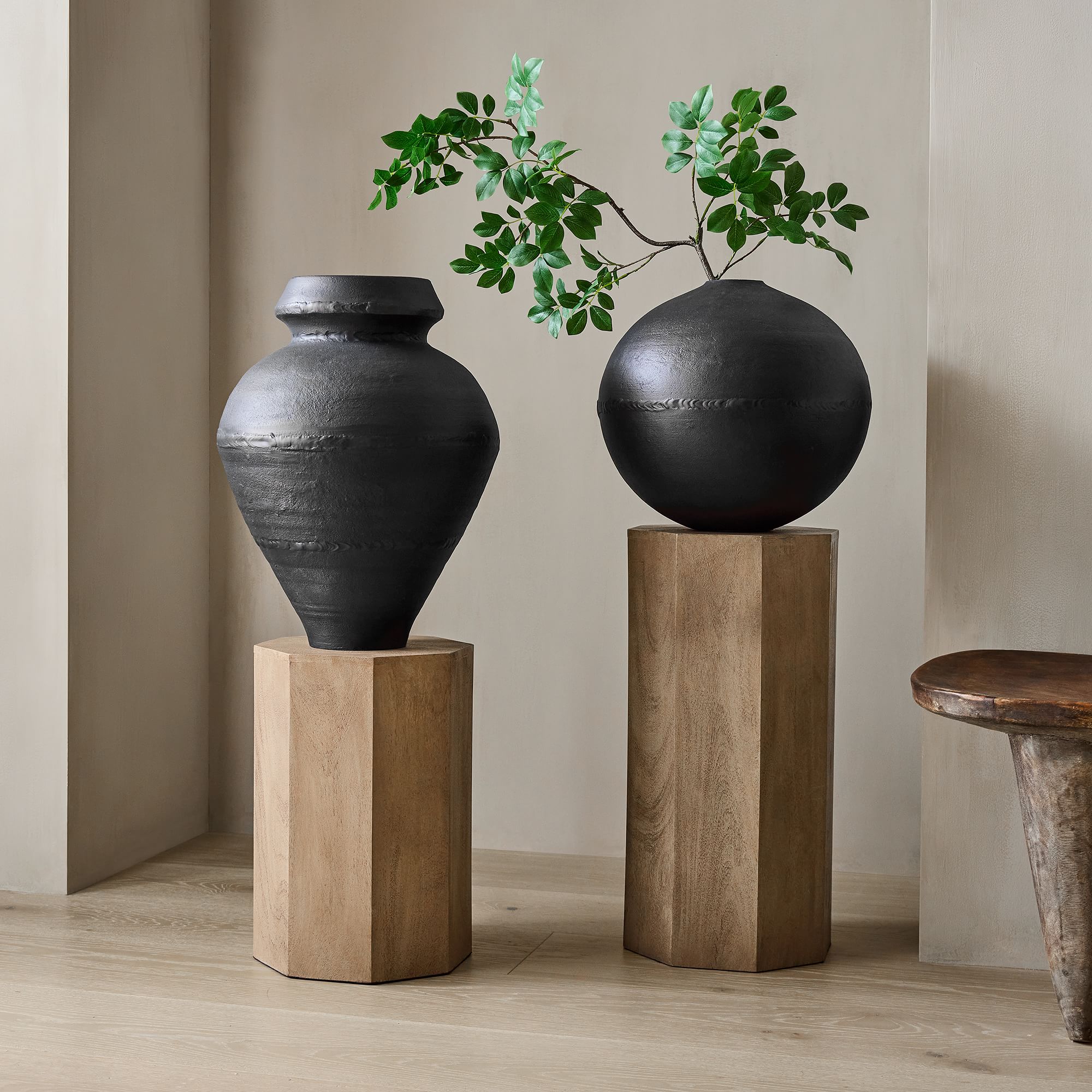 Natural Rustic Wood Plant Stands thumbnail 5