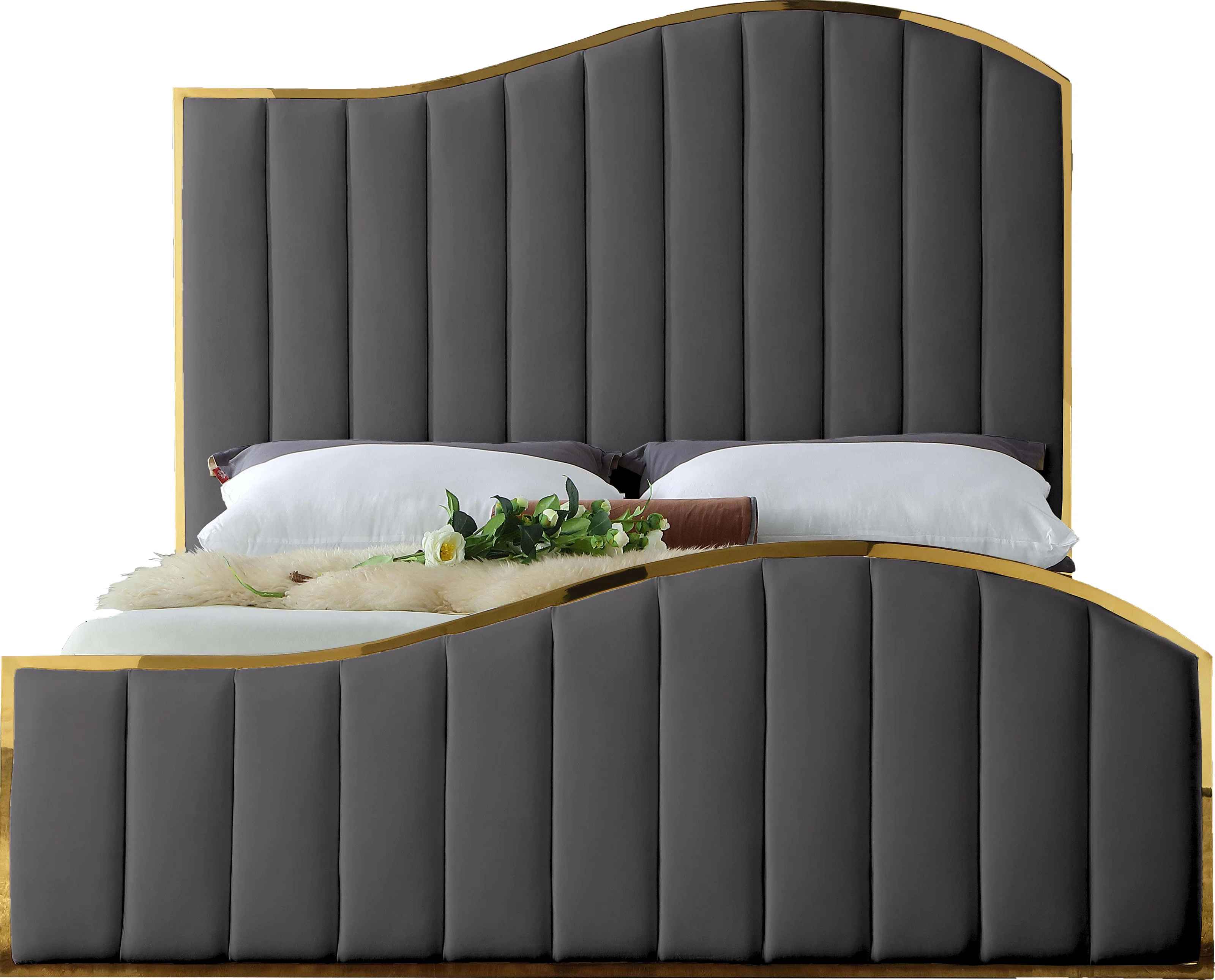 Wulff Velvet Upholstered Platform Bed-Queen thumbnail 2