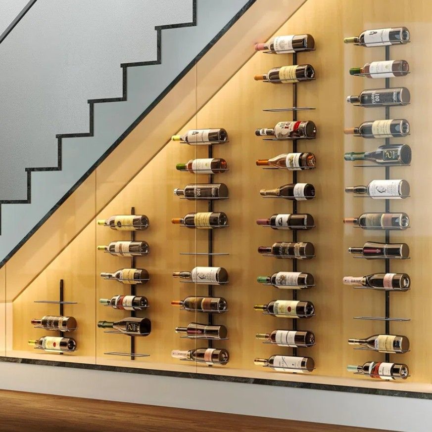 12 Bottle Wall Mounted Wine Rack, Detachable Wine Storage Organizer Used As One Or Four thumbnail 2
