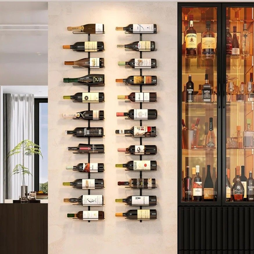 12 Bottle Wall Mounted Wine Rack, Detachable Wine Storage Organizer Used As One Or Four thumbnail 4