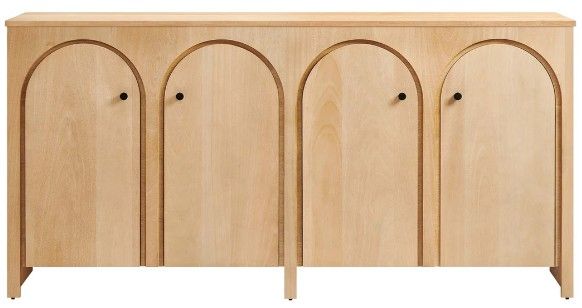 Alderwood Walnut 4 Door Sideboard Storage Cabinet thumbnail 4