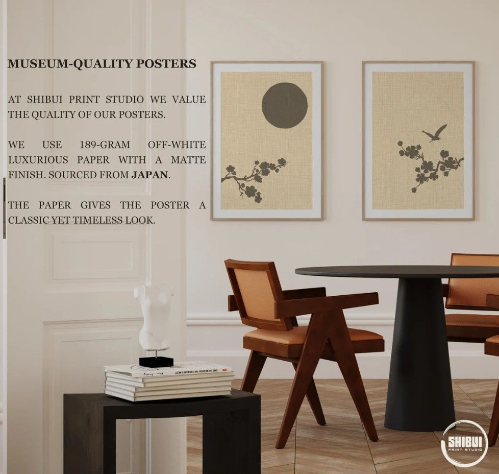 Set of 2 Minimalistic Japandi Art Prints2 thumbnail 3