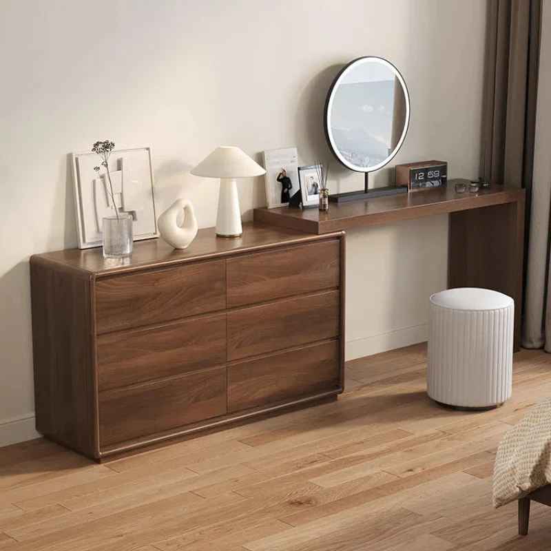 Modern Makeup Vanity Table Set Extendable Storage Cabinet thumbnail 2