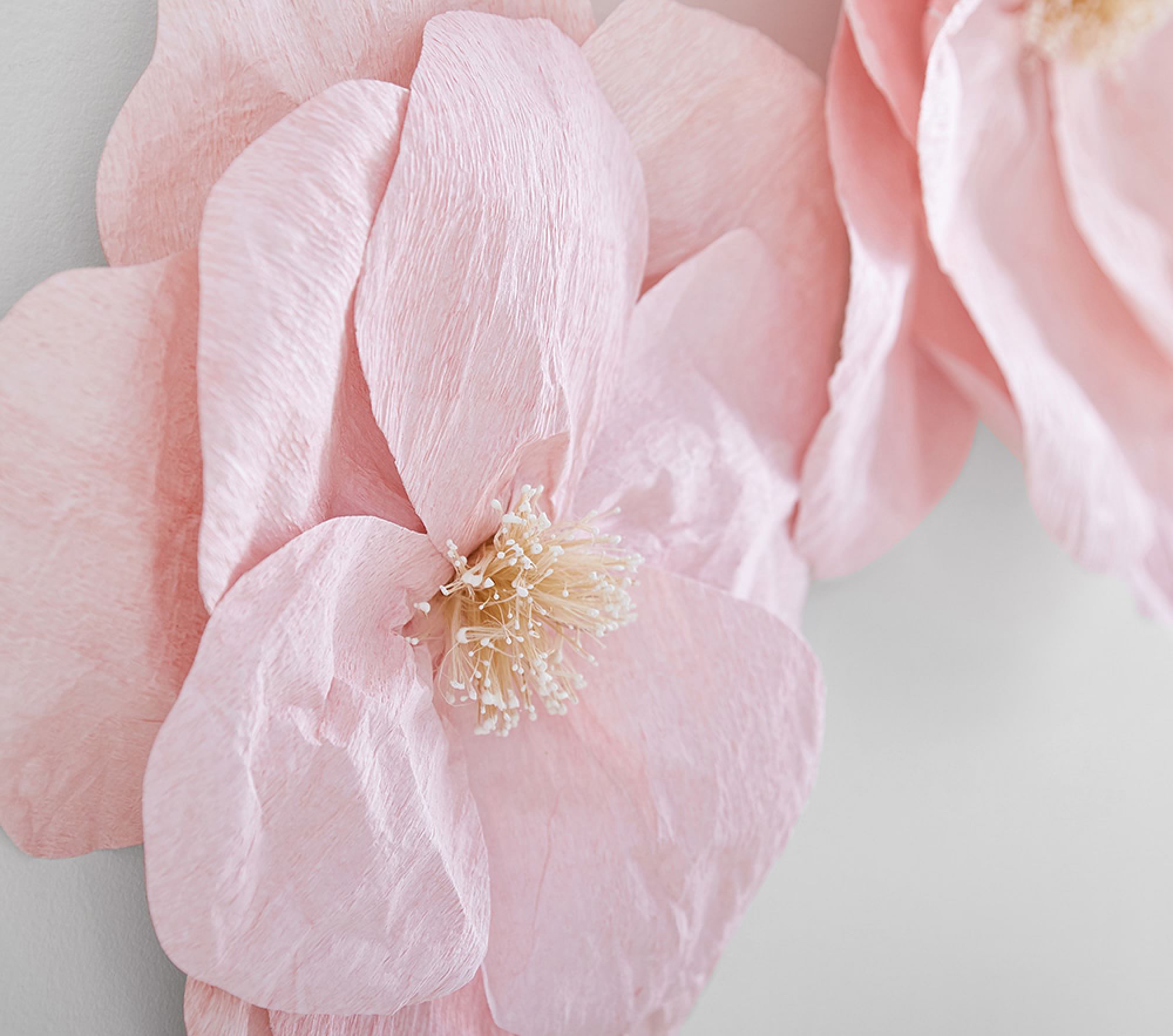 Jumbo Crepe Pink Paper Flowers thumbnail 2