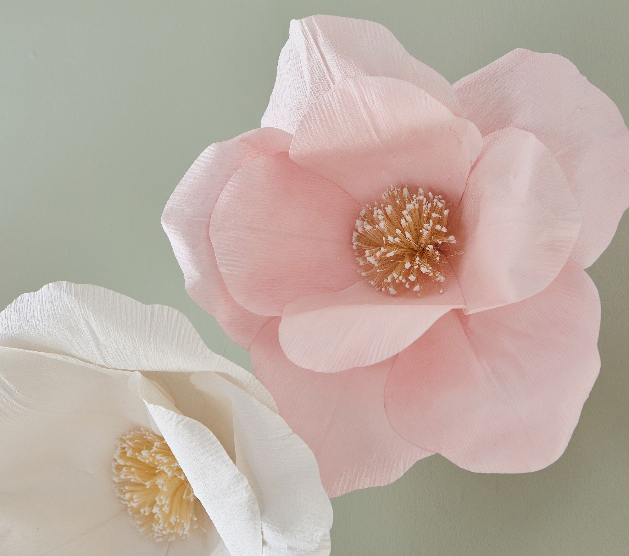 Jumbo Crepe Pink Paper Flowers thumbnail 3