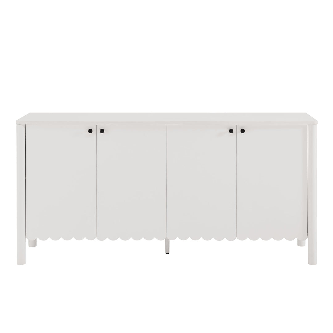 Elara 4-Door Scalloped Sideboard Cabinet thumbnail 2