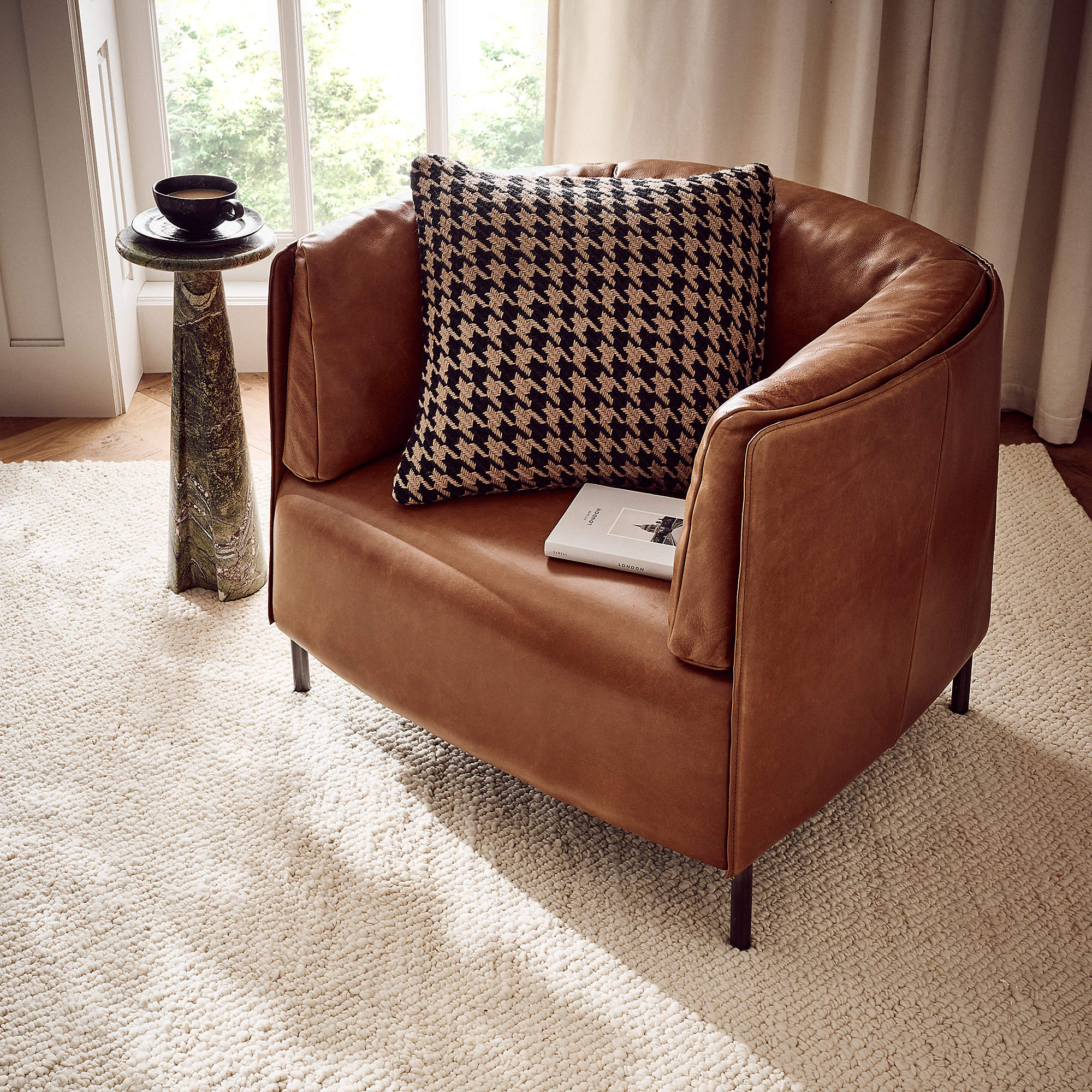 Clarendon Saddle Leather Accent Chair thumbnail 6