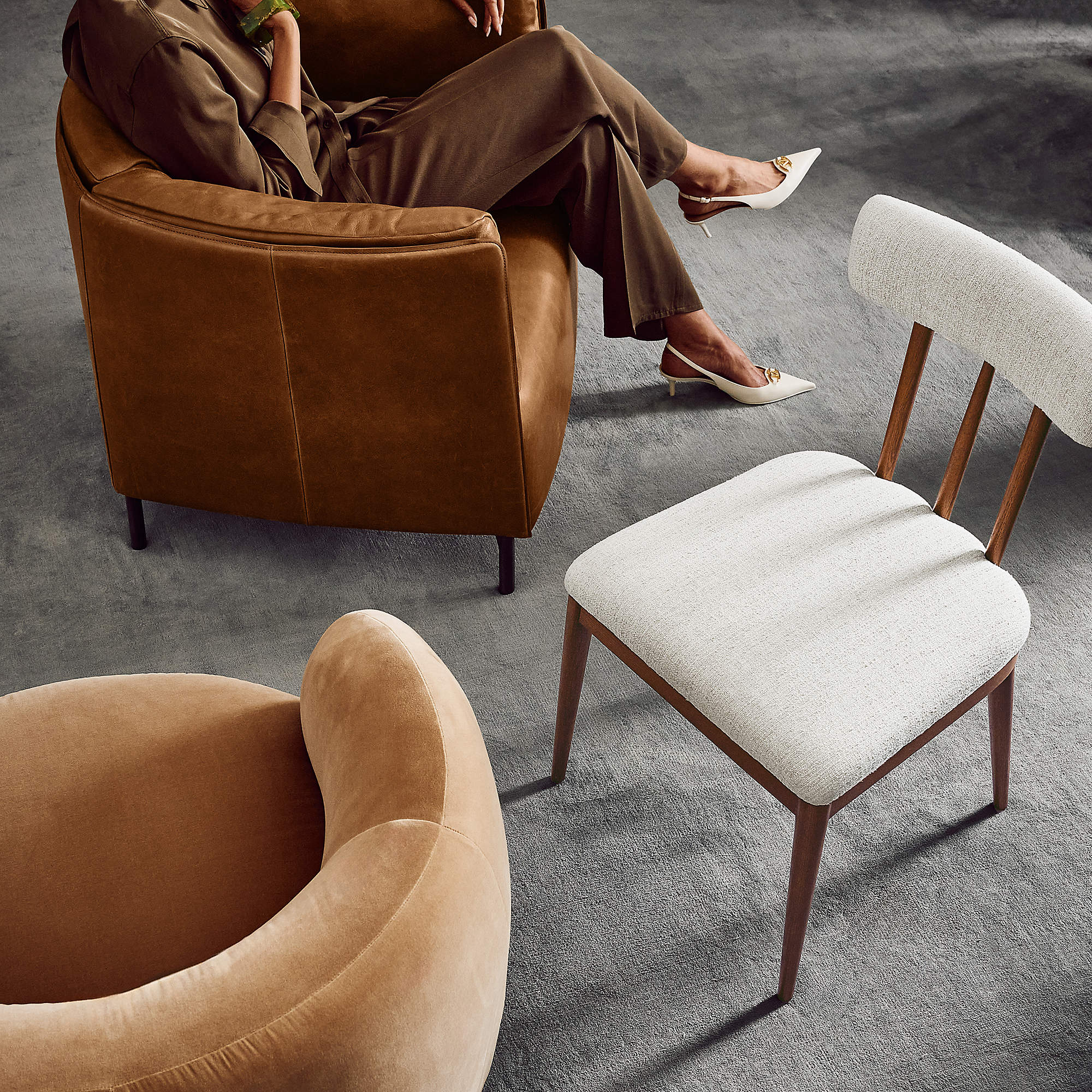Clarendon Saddle Leather Accent Chair thumbnail 7