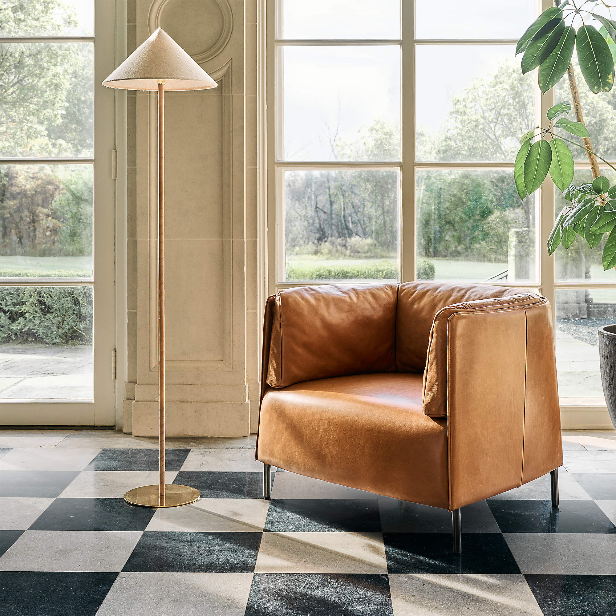 Clarendon Saddle Leather Accent Chair thumbnail 8