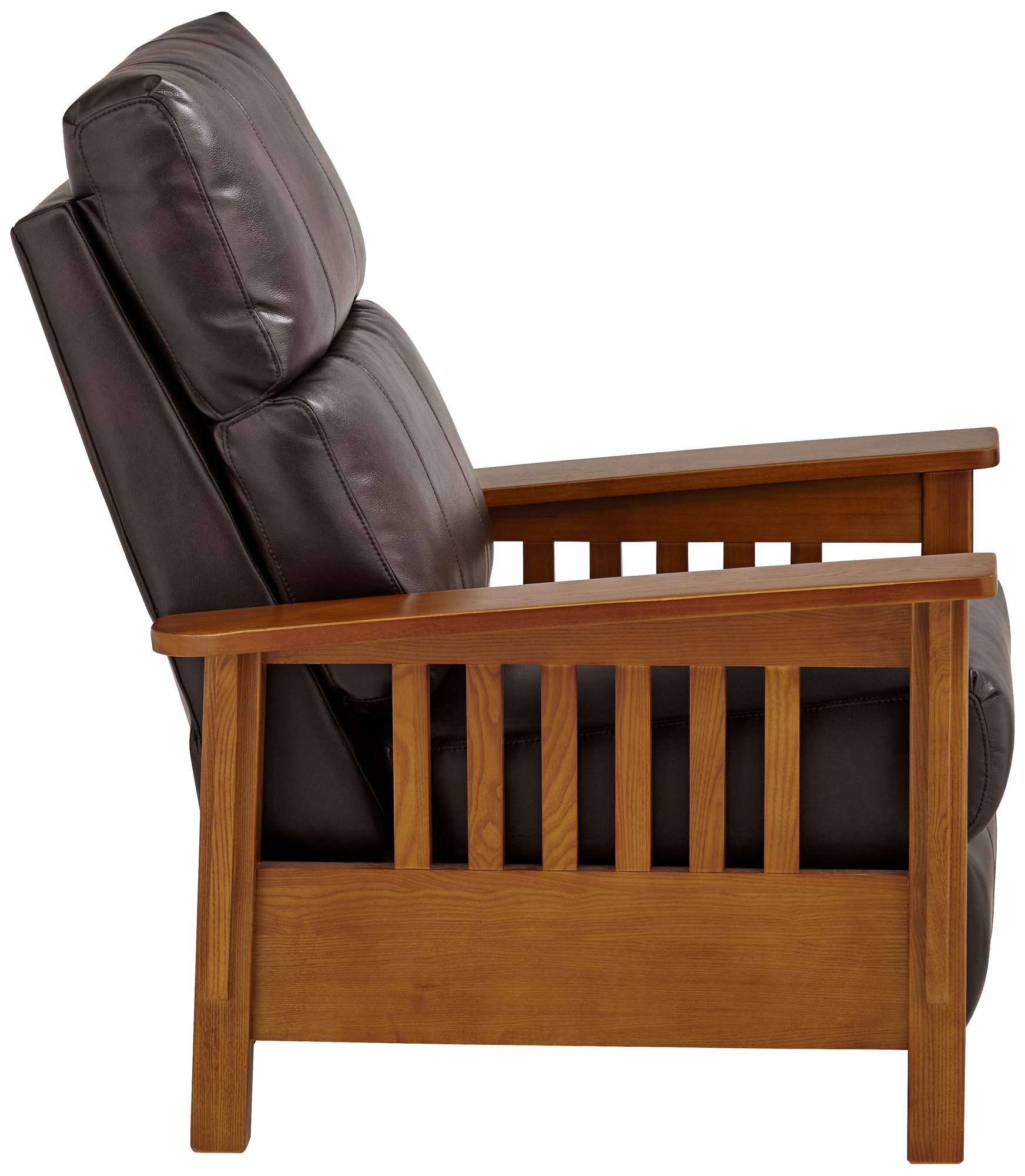 Evan Charleston Chocolate Faux Leather 3 Way Recliner Chair thumbnail 4
