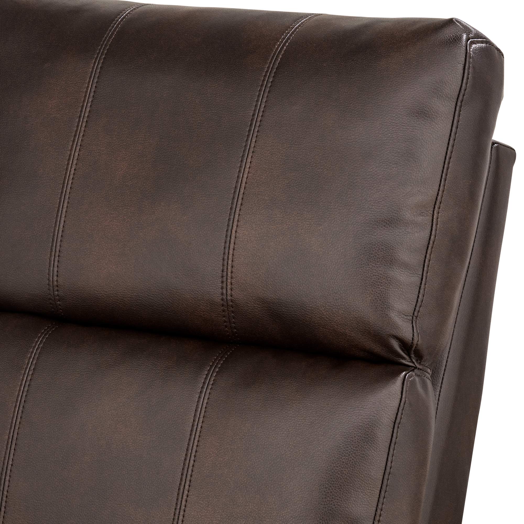 Evan Charleston Chocolate Faux Leather 3 Way Recliner Chair thumbnail 6