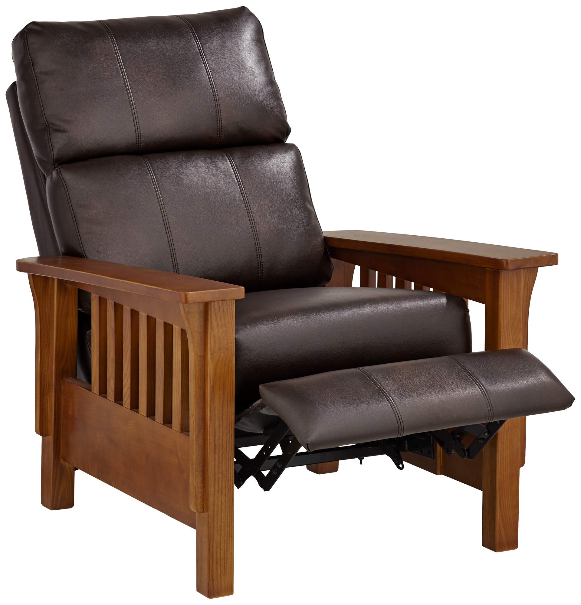Evan Charleston Chocolate Faux Leather 3 Way Recliner Chair thumbnail 8