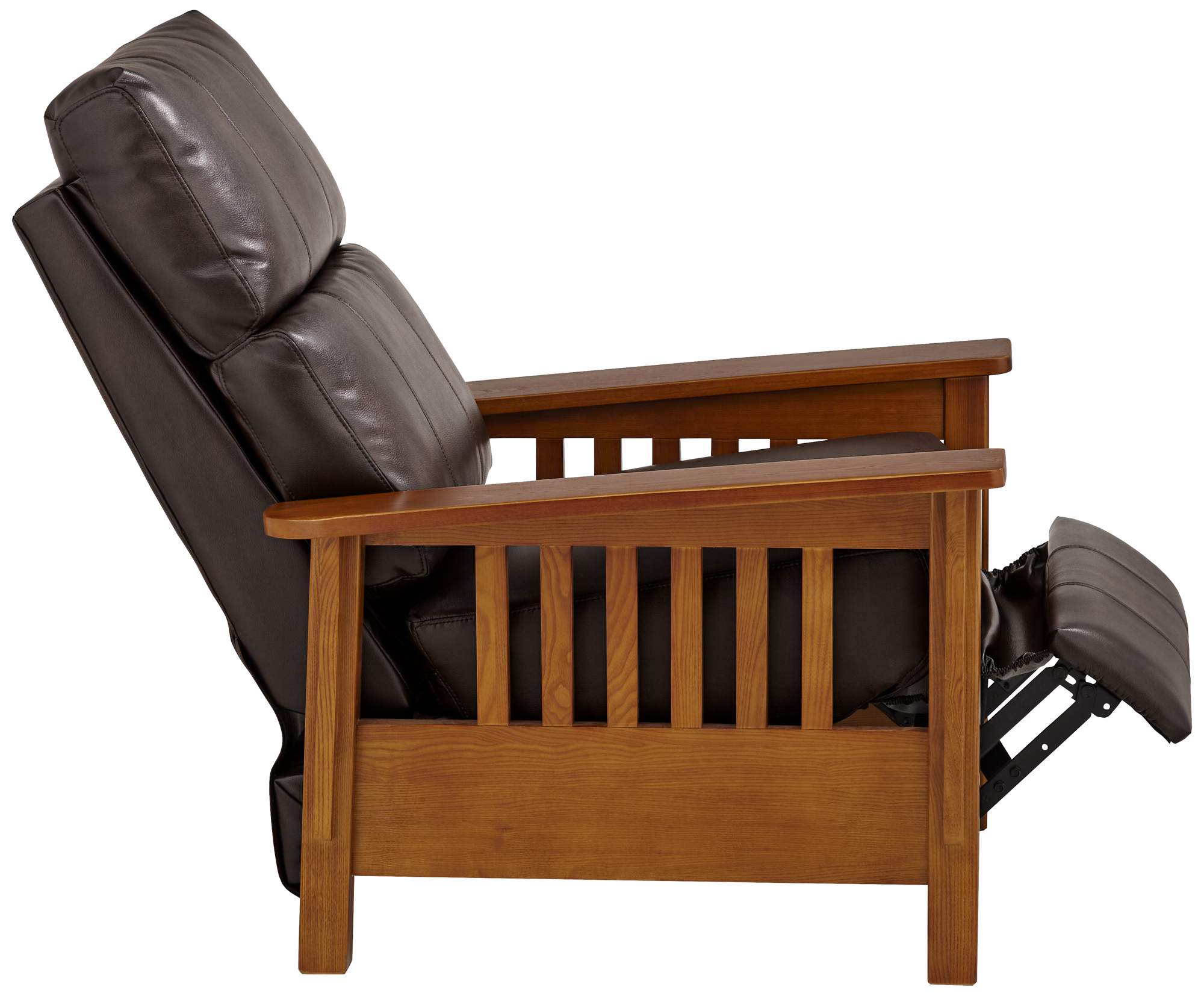 Evan Charleston Chocolate Faux Leather 3 Way Recliner Chair thumbnail 9
