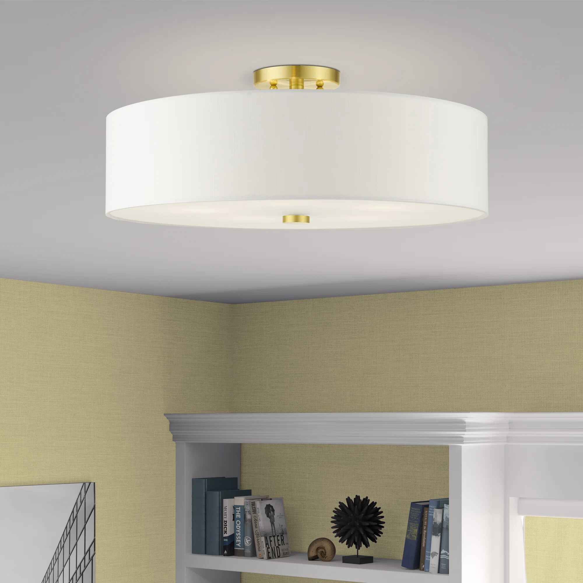 Flaire Fabric Semi Flush Mount thumbnail 5