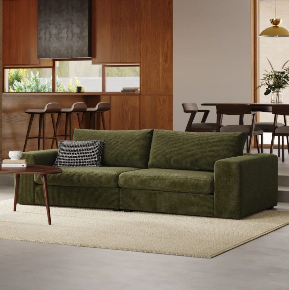 Beta 98" Modular Sofa - Cypress Green thumbnail 2