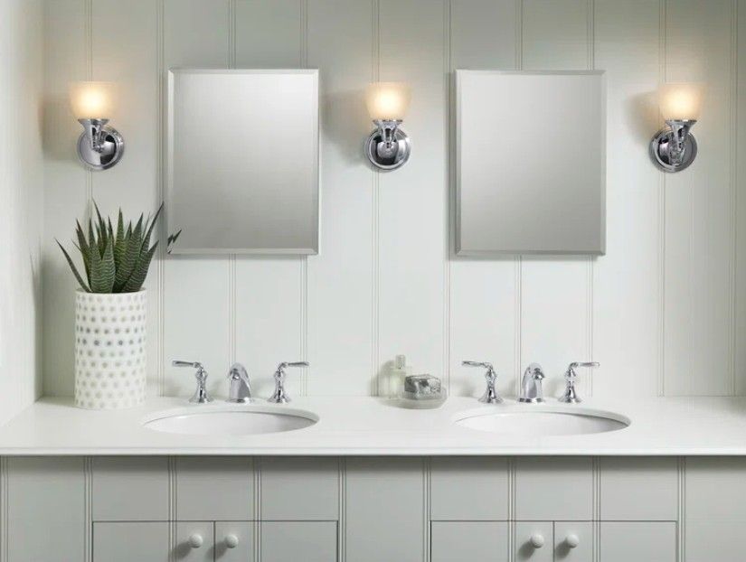 Derring Recessed Frameless Medicine Cabinet with 2 Adjustable Shelves and Interior Mirror thumbnail 3
