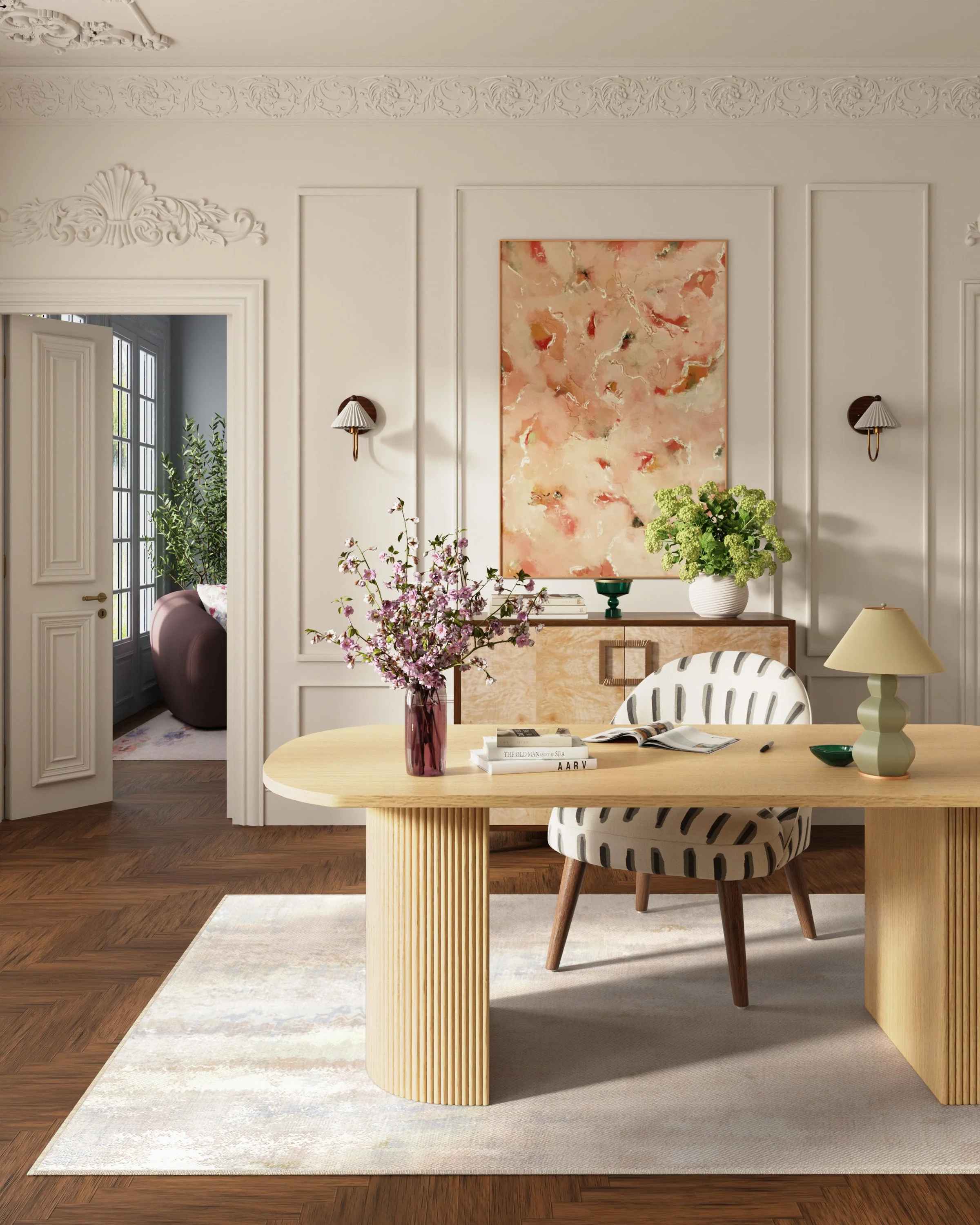 Alister Ivory and Natural Rug-9'x12' thumbnail 2