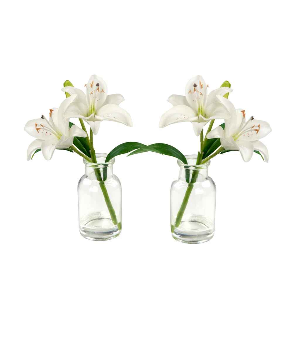 Polyether Polyurethane Lillies Arrangement in Vase (Set of 2) thumbnail 3