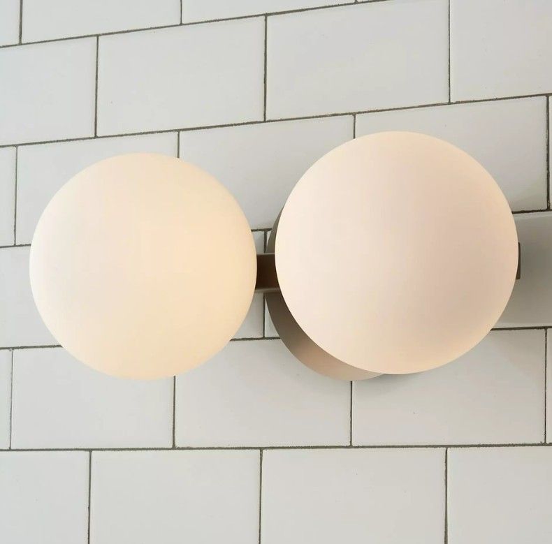 Modern Milky Globe Vanity Light thumbnail 2