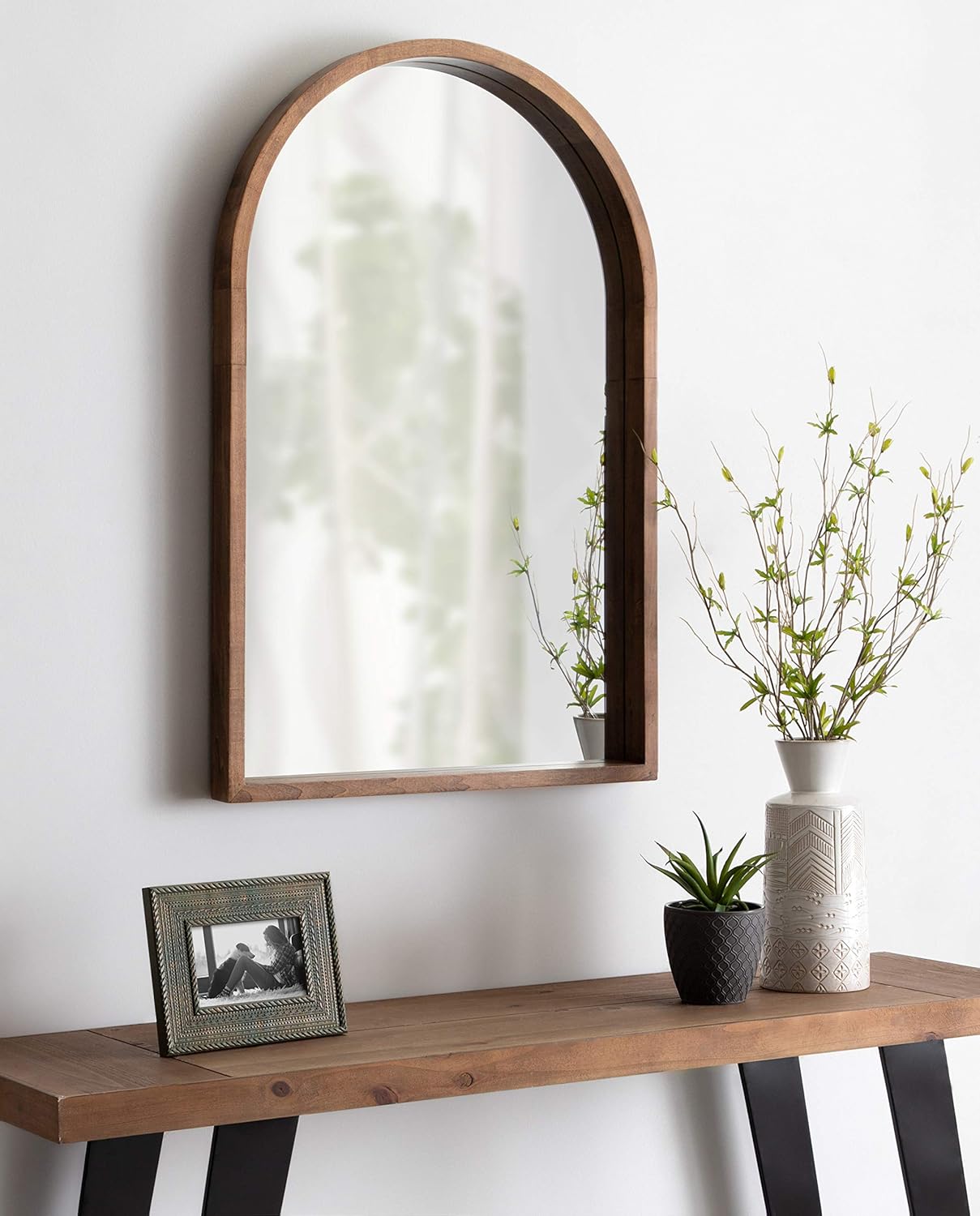 Kate and Laurel Hutton Rustic Modern Farmhouse Arch Mirror thumbnail 2