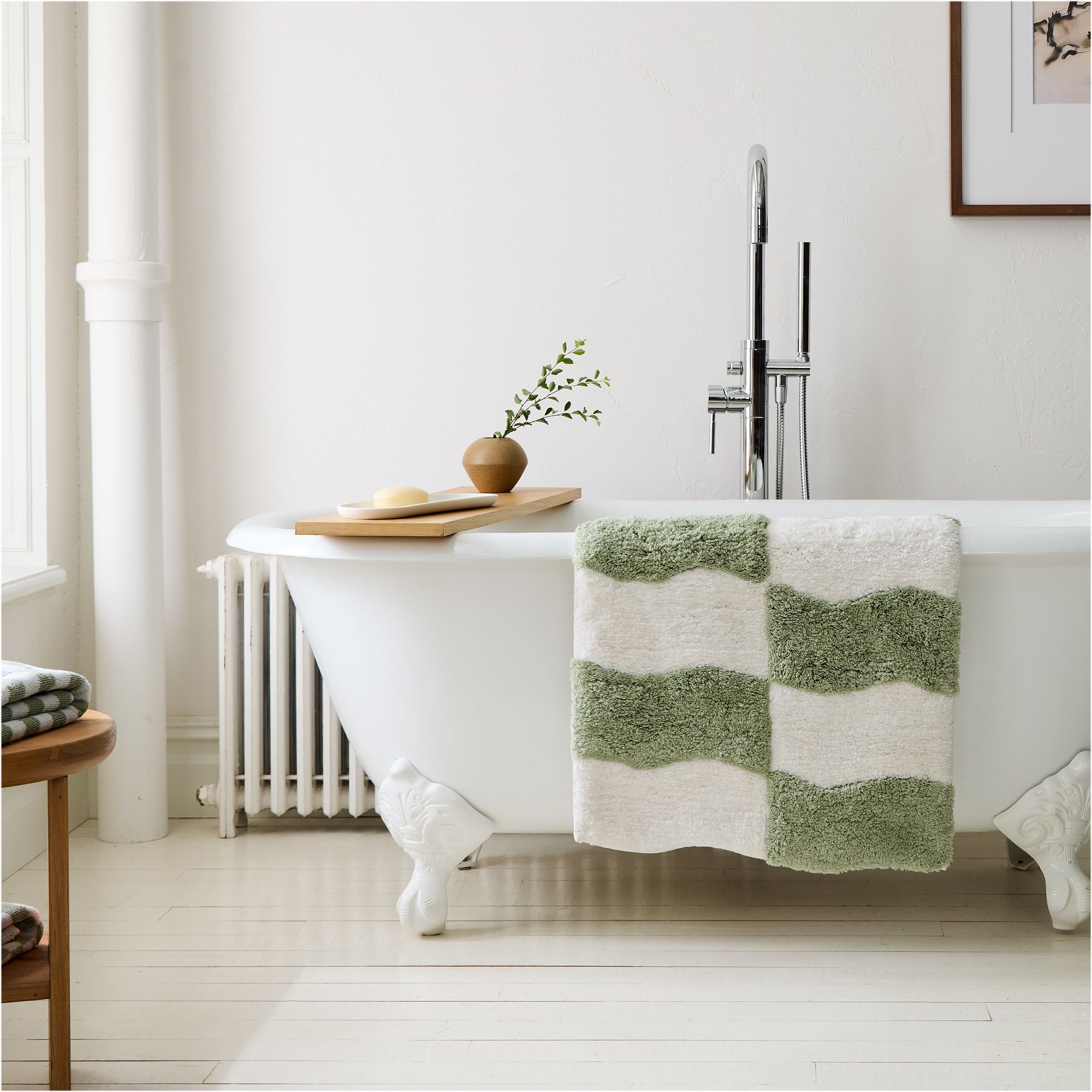 Wavy Blocks Bath Mat thumbnail 3