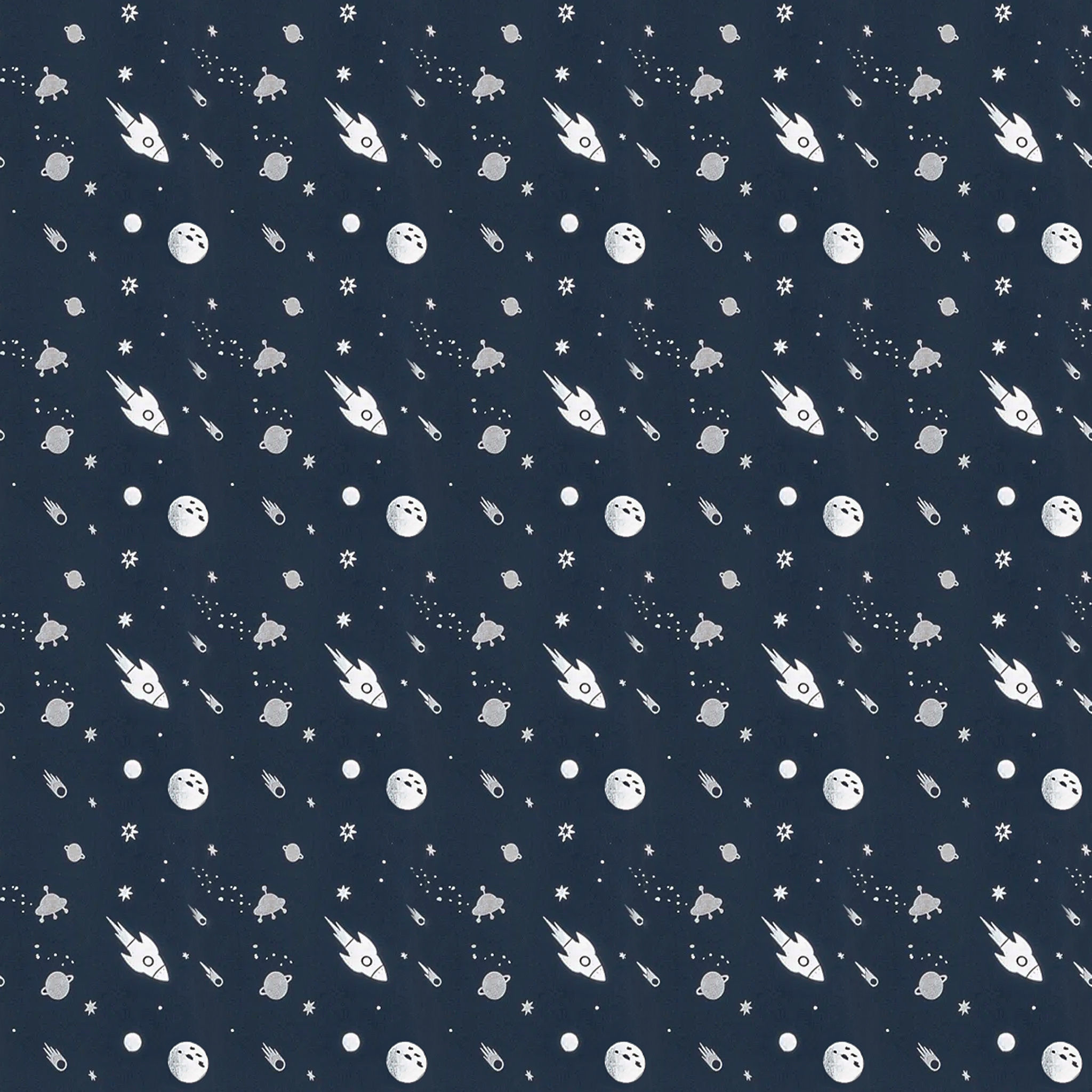 Tatyana Silver Foil Outer Space Polyester Blackout Curtain Pair (Set of 2) thumbnail 5